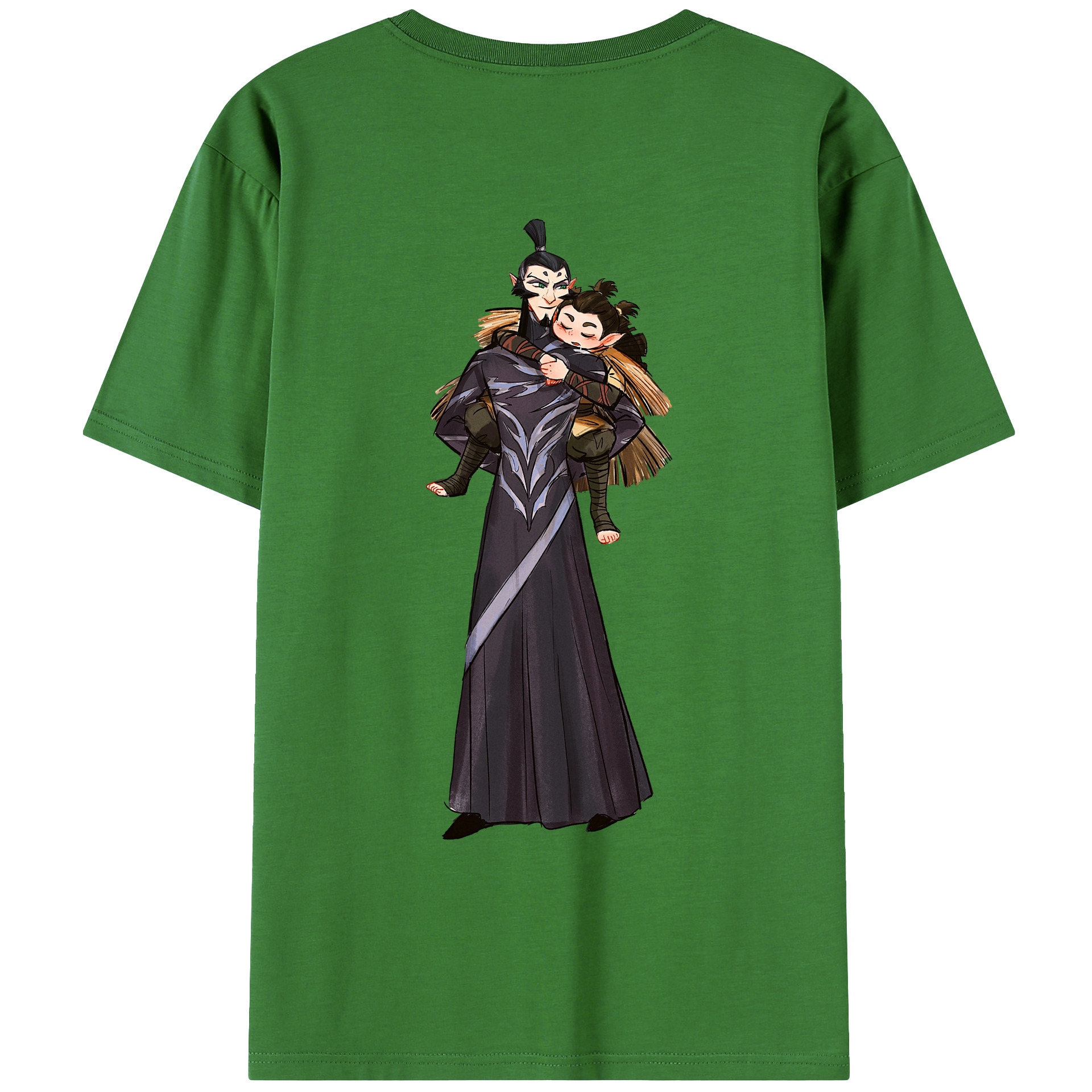 （画像用） Ne Zha 2 ナタ 魔童の大暴れ レディース半袖Tシャツ(バックプリント)